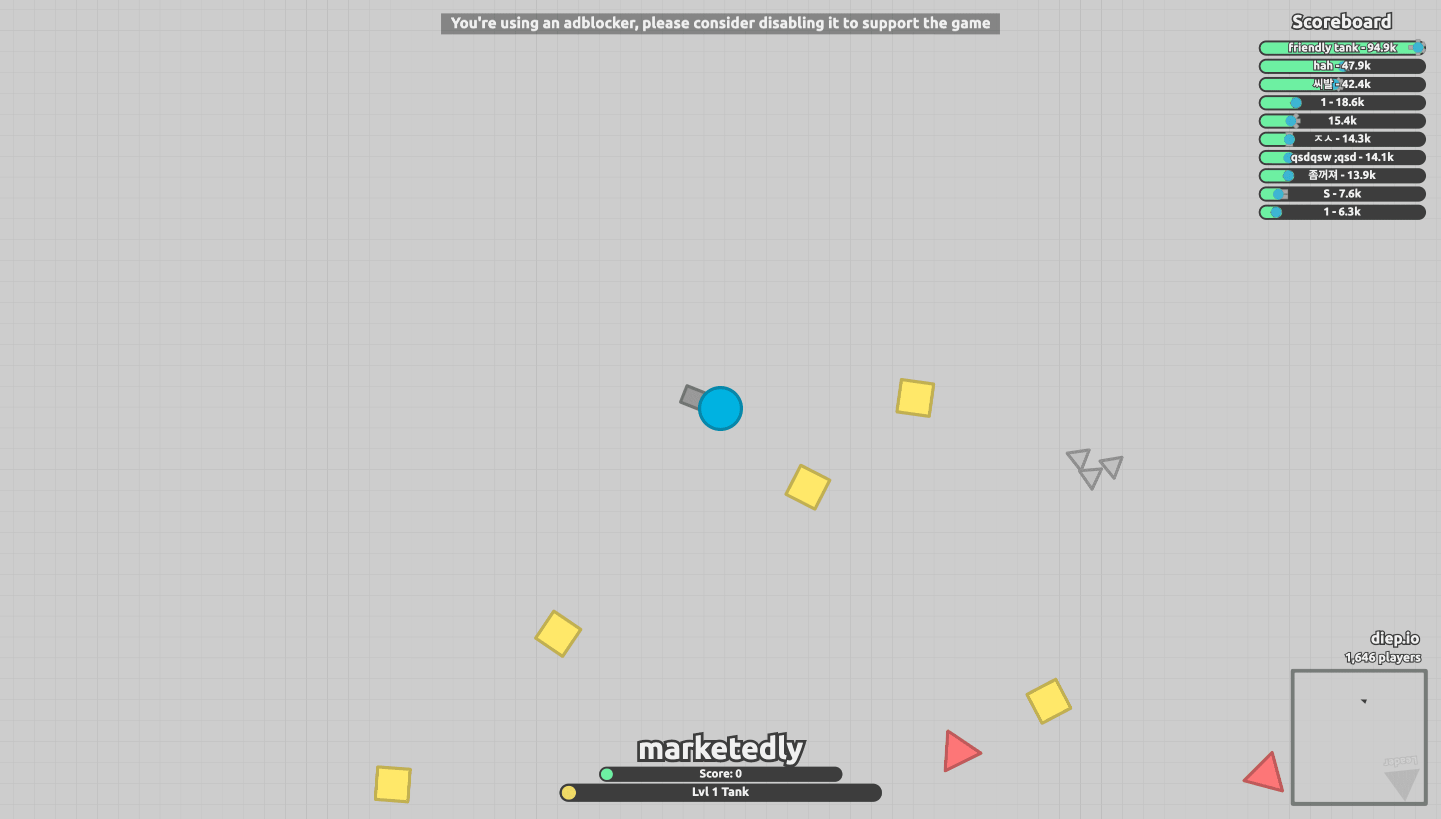 diep io game similar to slitherio