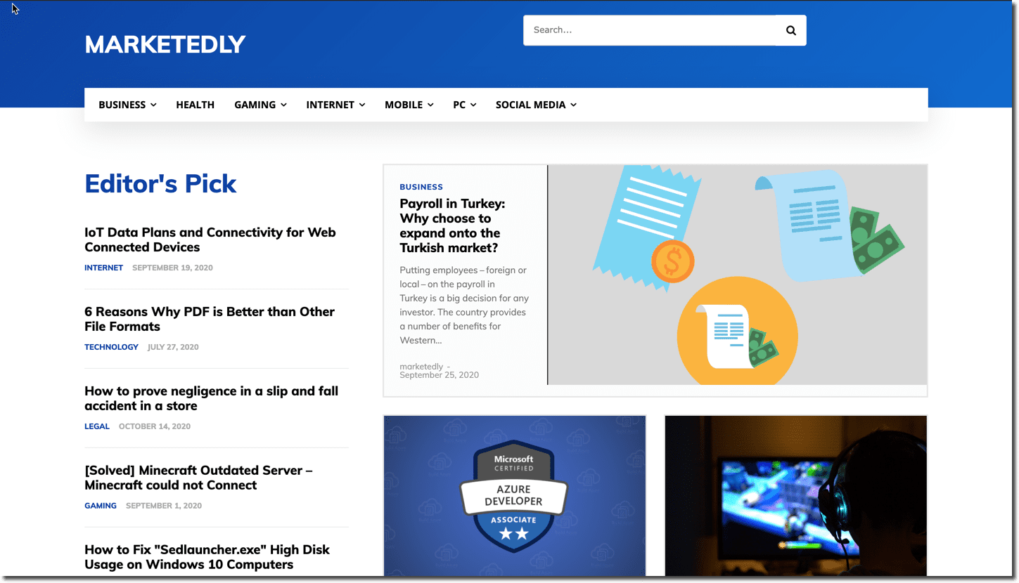 marketedly homepage