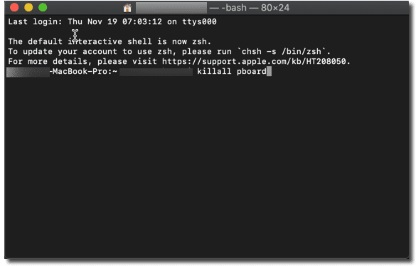 copy paste not working mac