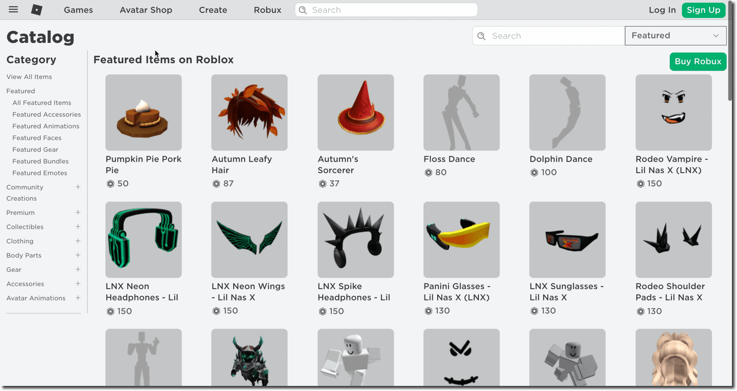 ugc catalog roblox